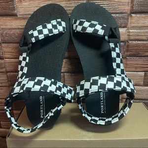 Checkered Sandals